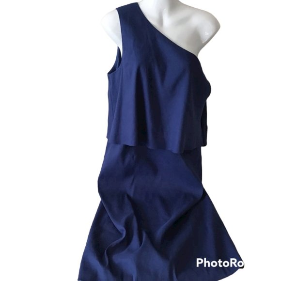 ANTONIO MELANI Dresses & Skirts - Dress 12 NWT $159 tag Ocean Blue One Shoulder Antonio M